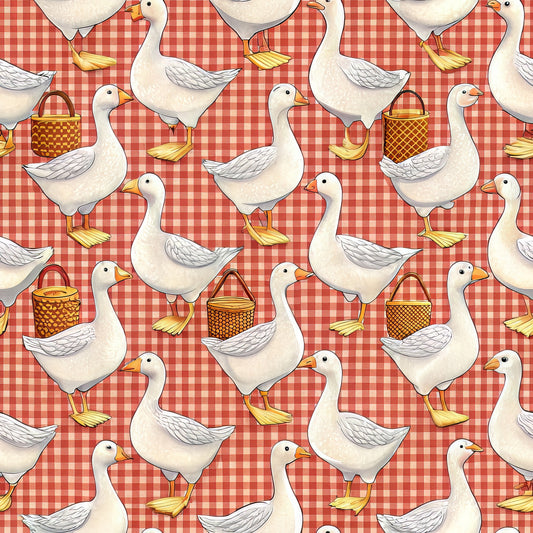 Goose Gingham Pattern 2 Quilting Cotton Fabric