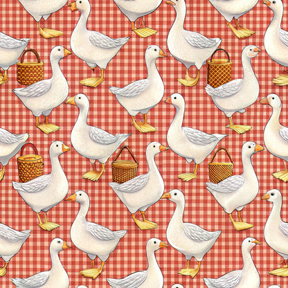 Goose Gingham Pattern 2 Quilting Cotton Fabric