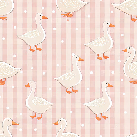 Goose Gingham Pattern 4 Quilting Cotton Fabric