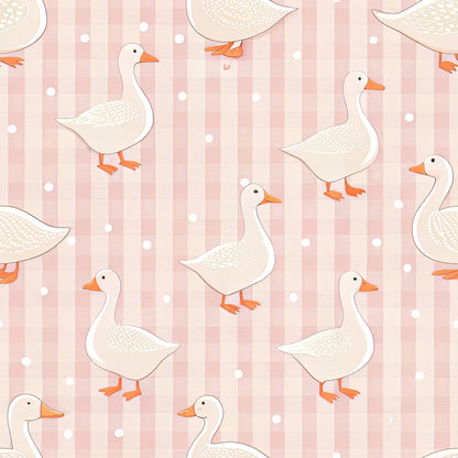 Goose Gingham Pattern 4 Quilting Cotton Fabric