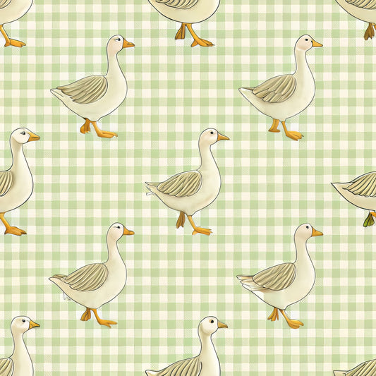 Goose Gingham Pattern 5 Quilting Cotton Fabric