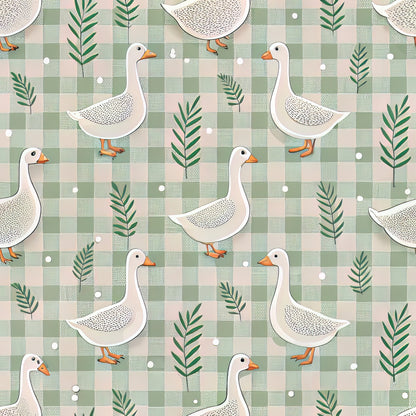 Goose Gingham Pattern 6 Quilting Cotton Fabric