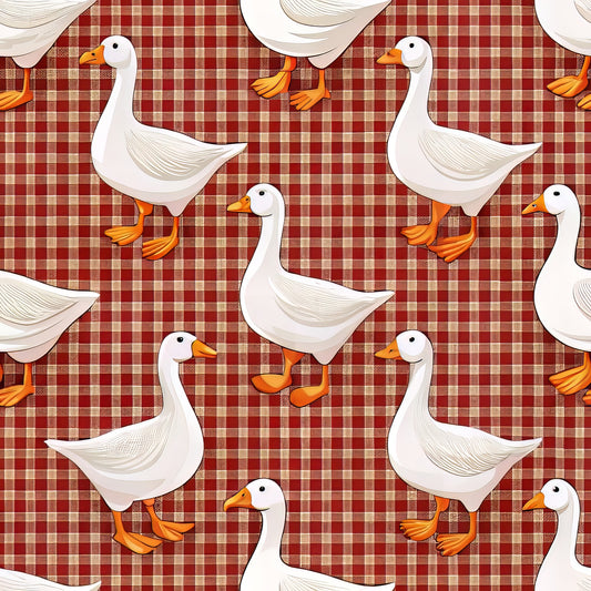 Goose Gingham Pattern 7 Quilting Cotton Fabric