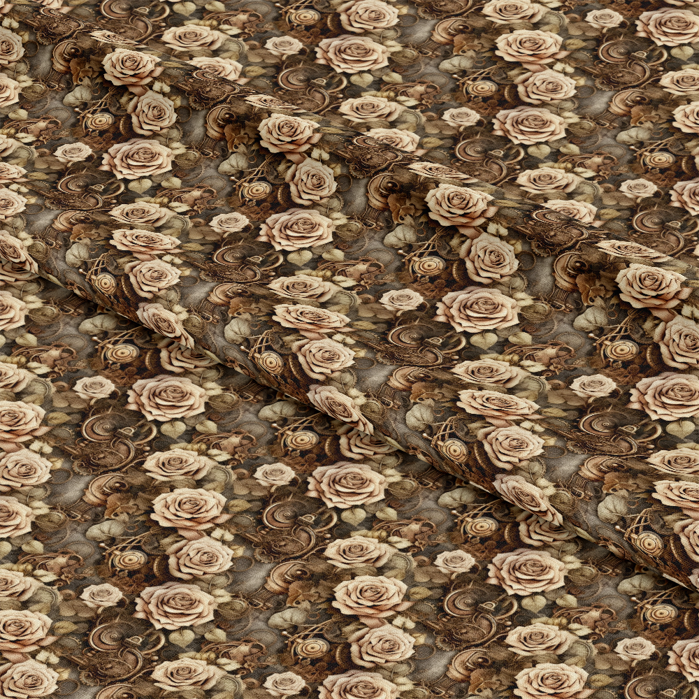 Goth Steampunk Pattern 4 Quilting Cotton Fabric