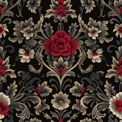 Gothic Damask Pattern 1 Quilting Cotton Fabric