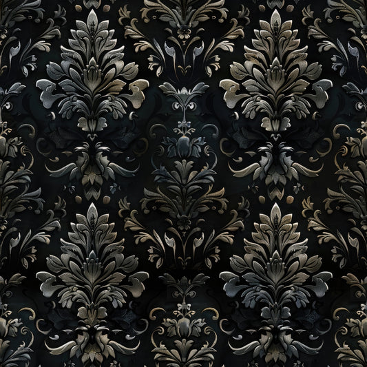 Gothic Damask Pattern 3 Quilting Cotton Fabric