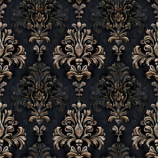 Gothic Damask Pattern 4 Quilting Cotton Fabric