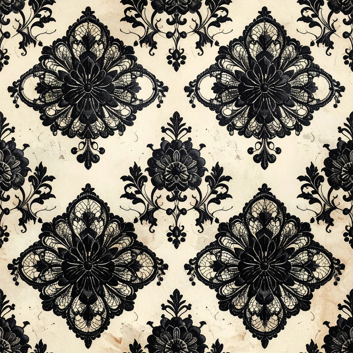 Gothic Couture Lace Pattern 13 Quilting Cotton Fabric