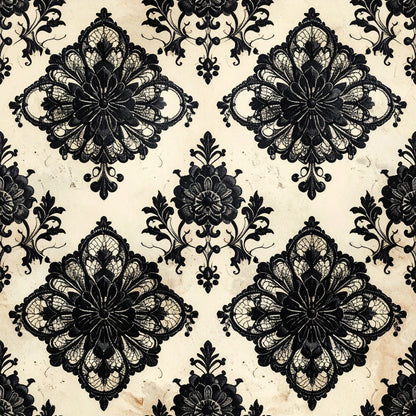 Gothic Couture Lace Pattern 13 Quilting Cotton Fabric