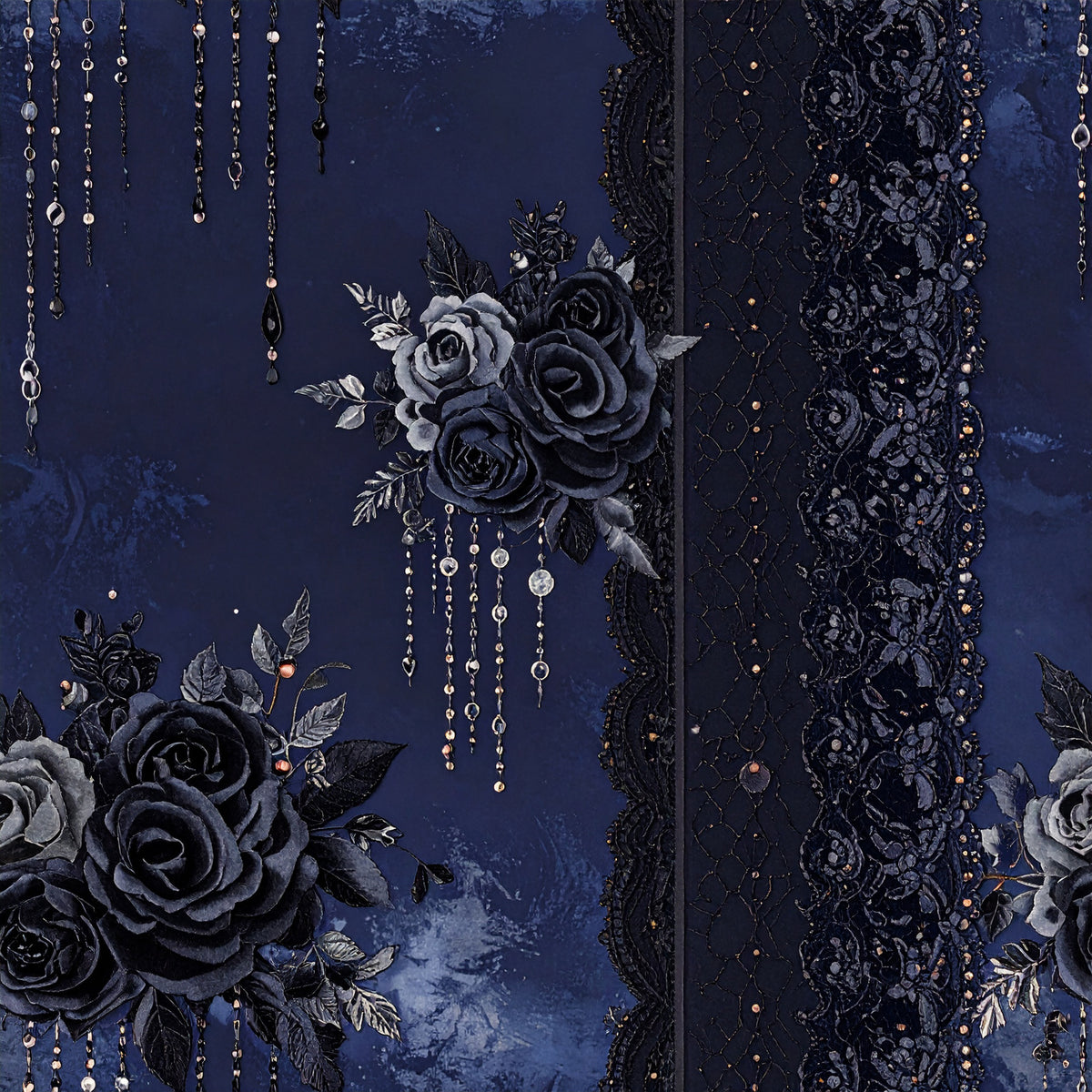 Gothic Couture Lace Pattern 4 Quilting Cotton Fabric