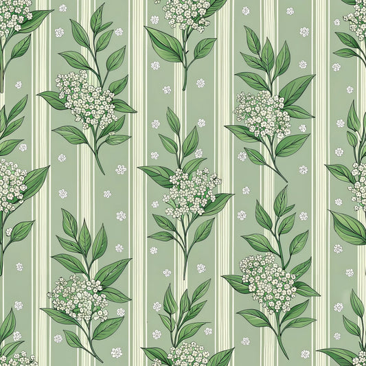 Green Farmhouse Pattern 10 Quilting Cotton Fabric