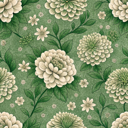 Green Farmhouse Pattern 13 Quilting Cotton Fabric