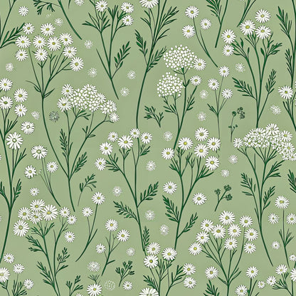 Green Farmhouse Pattern 1 Quilting Cotton Fabric