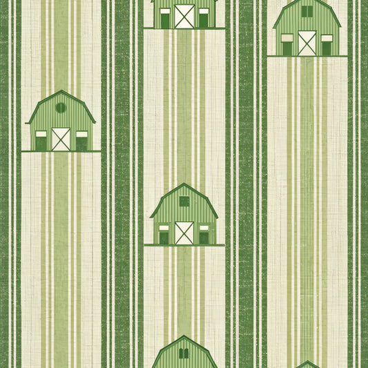 Green Farmhouse Pattern 9 Quilting Cotton Fabric