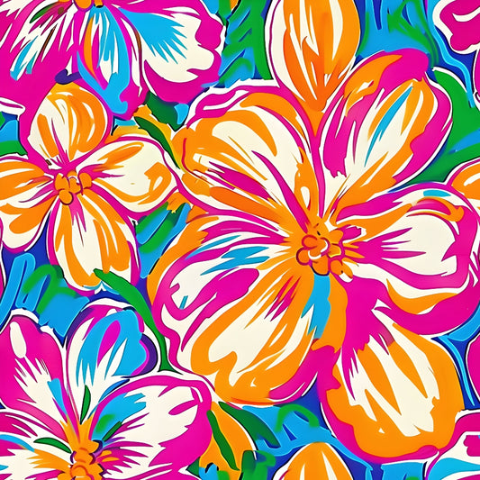 Groovy Lilly Pulitzer Hippie Pattern 13 Quilting Cotton Fabric