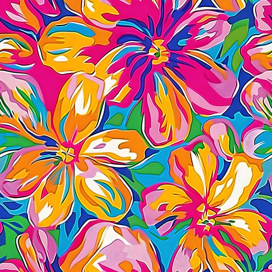 Groovy Lilly Pulitzer Hippie Pattern 14 Quilting Cotton Fabric