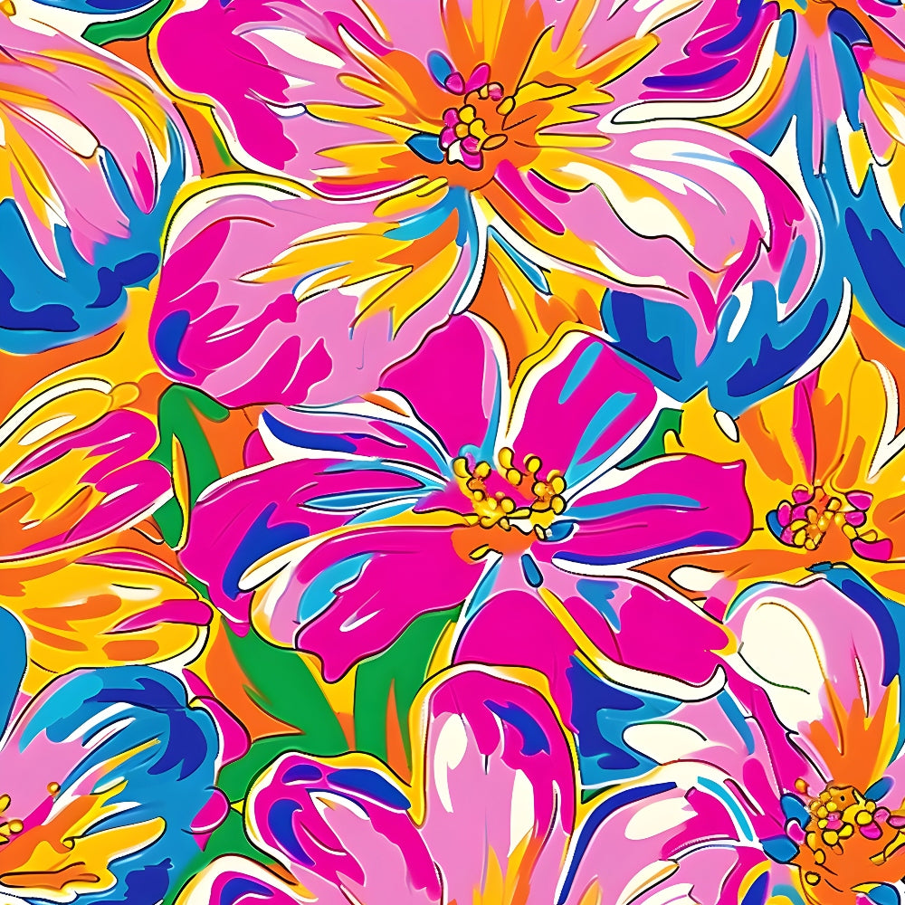 Groovy Lilly Pulitzer Hippie Pattern 17 Quilting Cotton Fabric