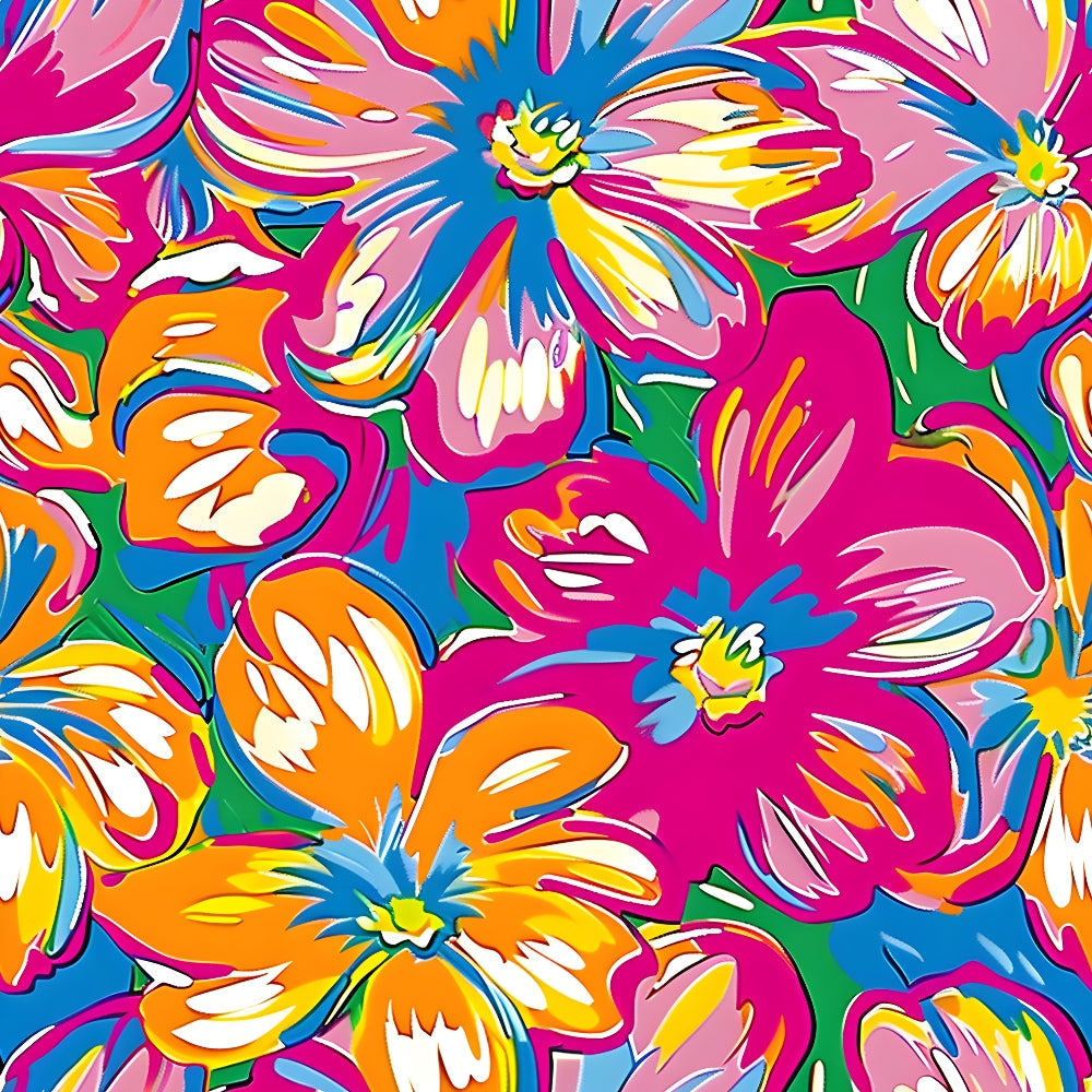 Groovy Lilly Pulitzer Hippie Pattern 18 Quilting Cotton Fabric