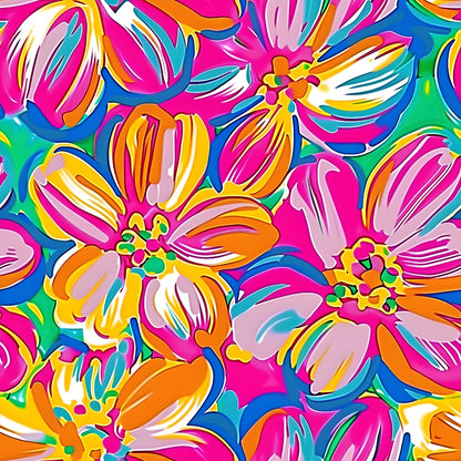 Groovy Lilly Pulitzer Hippie Pattern 2 Quilting Cotton Fabric