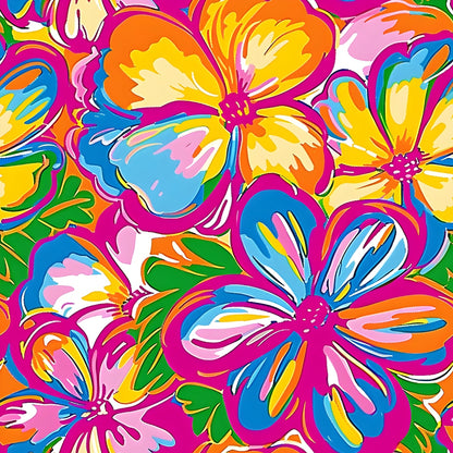 Groovy Lilly Pulitzer Hippie Pattern 3 Quilting Cotton Fabric