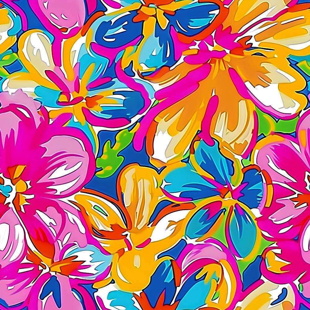 Groovy Lilly Pulitzer Hippie Pattern 6 Quilting Cotton Fabric