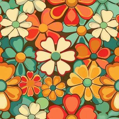 Groovy Spring Florals Pattern 1 Quilting Cotton Fabric