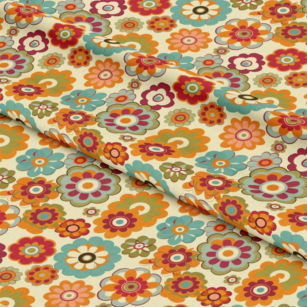 Groovy Spring Florals Pattern 10 Quilting Cotton Fabric