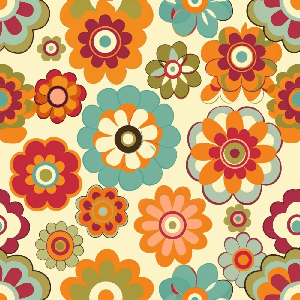 Groovy Spring Florals Pattern 10 Quilting Cotton Fabric