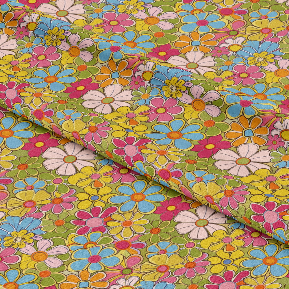 Groovy Spring Florals Pattern 12 Quilting Cotton Fabric