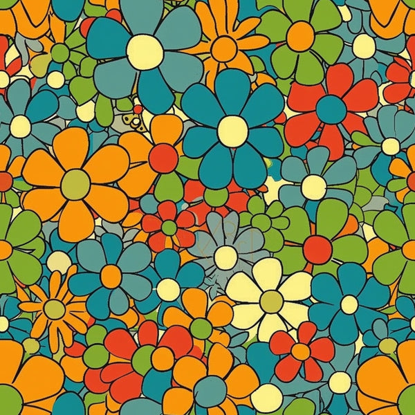 Groovy Spring Florals Pattern 14 Quilting Cotton Fabric ...