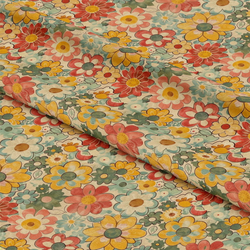 Groovy Spring Florals Pattern 19 Quilting Cotton Fabric