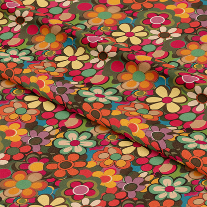 Groovy Spring Florals Pattern 2 Quilting Cotton Fabric