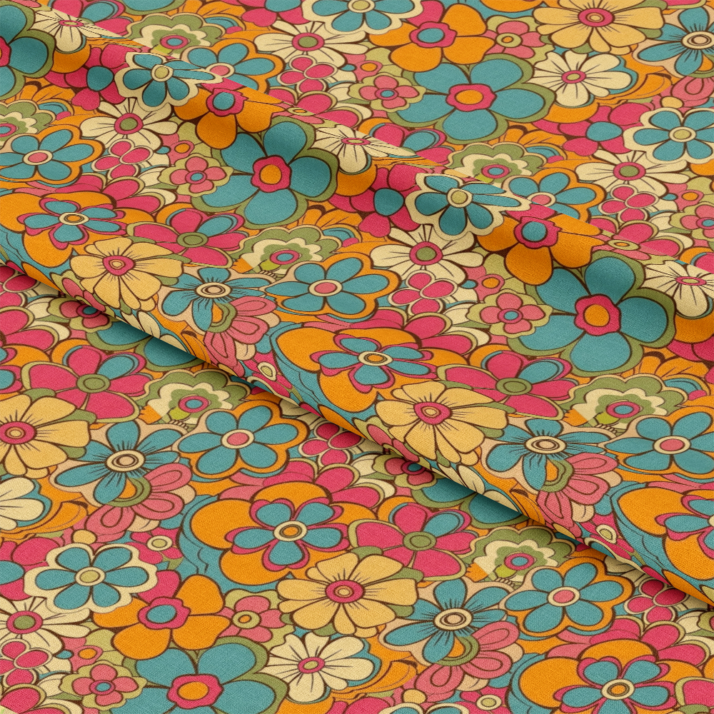 Groovy Spring Florals Pattern 21 Quilting Cotton Fabric