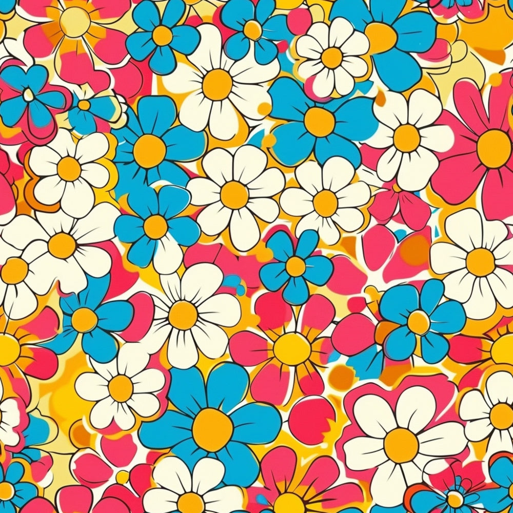 Groovy Spring Florals Pattern 24 Quilting Cotton Fabric