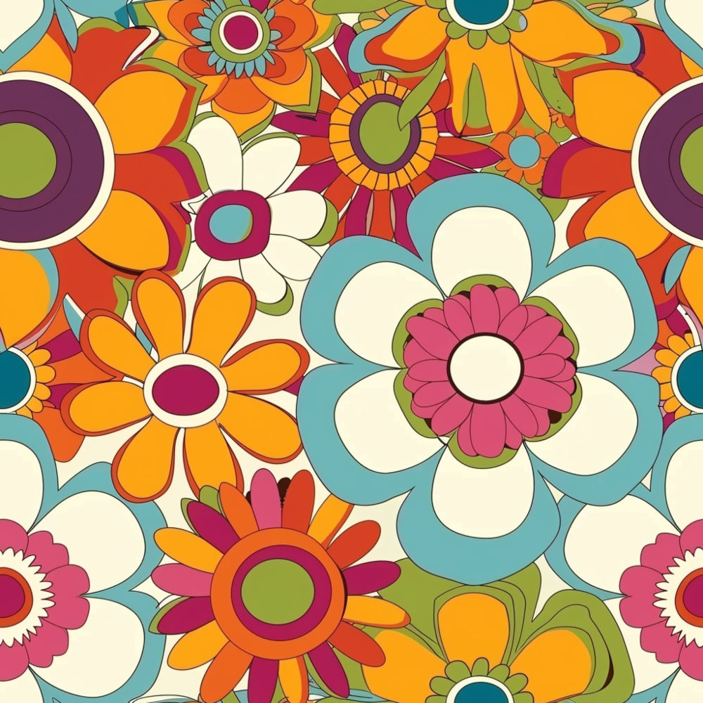 Groovy Spring Florals Pattern 25 Quilting Cotton Fabric