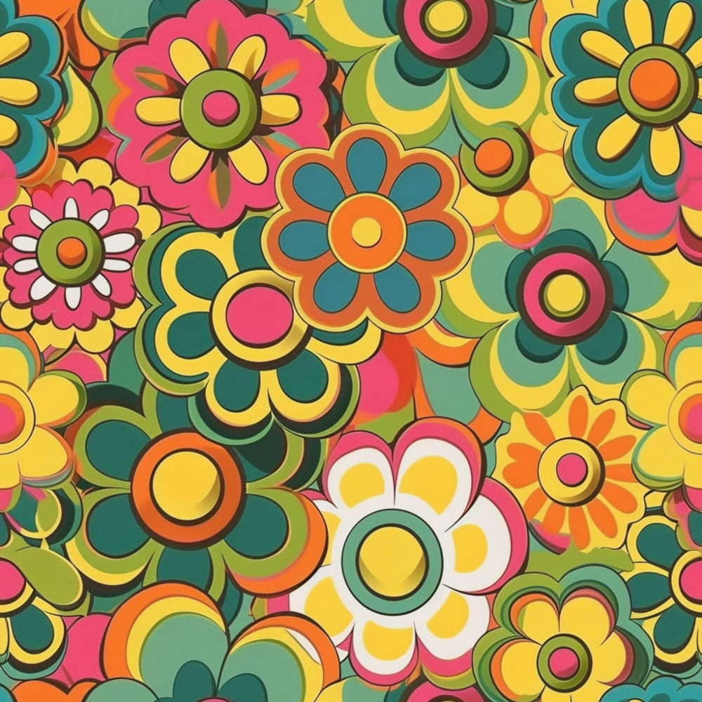 Groovy Spring Florals Pattern 27 Quilting Cotton Fabric