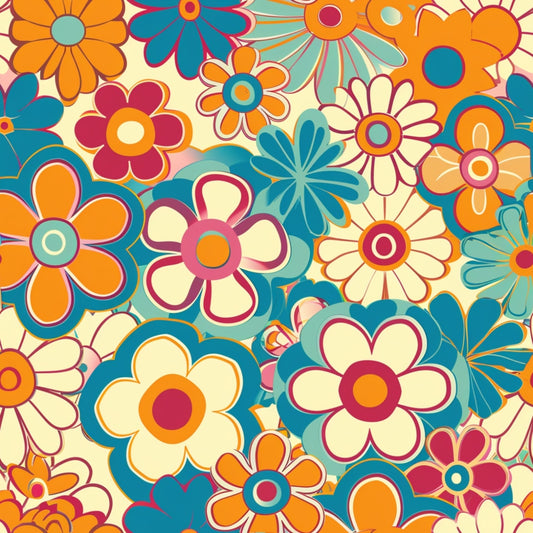 Groovy Spring Florals Pattern 28 Quilting Cotton Fabric