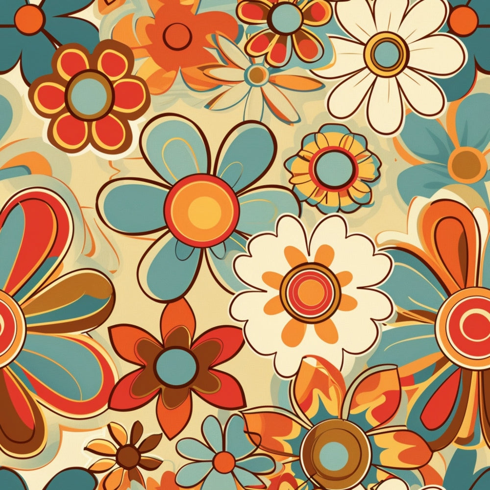 Groovy Spring Florals Pattern 29 Quilting Cotton Fabric