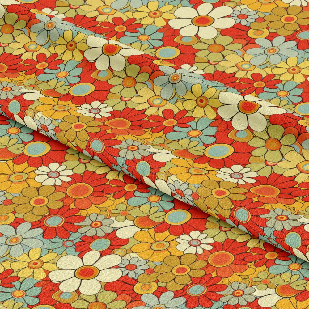 Groovy Spring Florals Pattern 3 Quilting Cotton Fabric