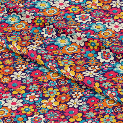 Groovy Spring Florals Pattern 5 Quilting Cotton Fabric