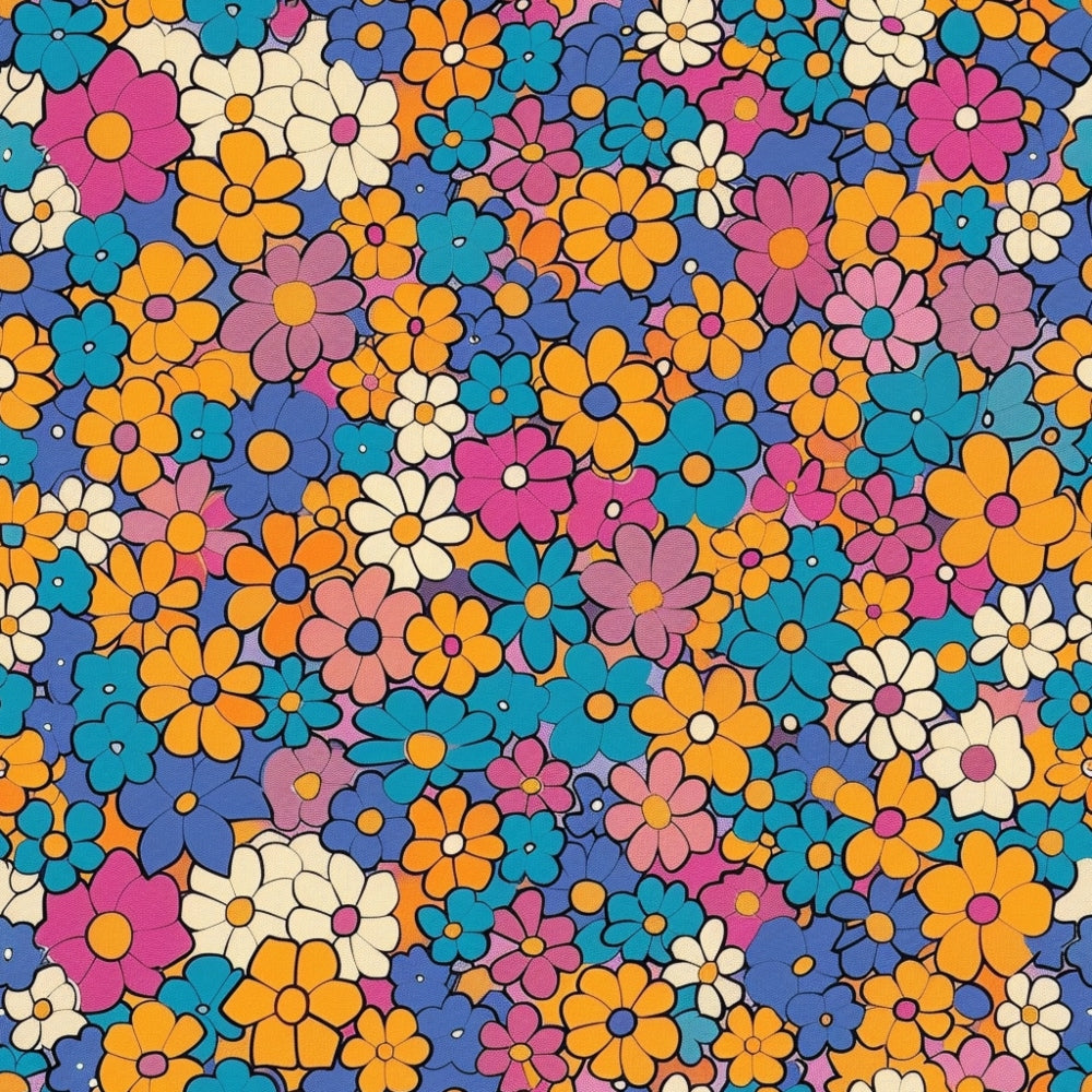 Groovy Spring Florals Pattern 9 Quilting Cotton Fabric