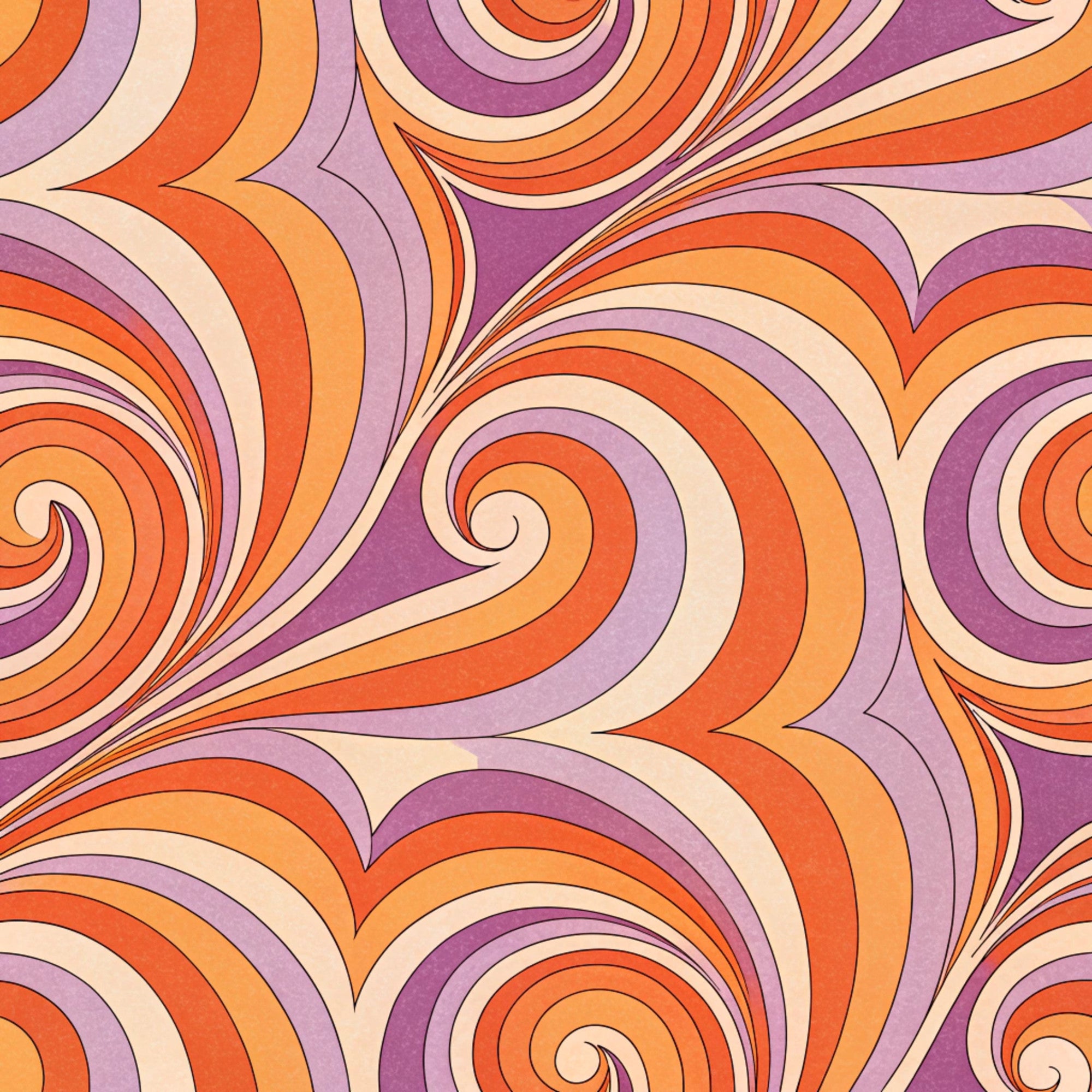 Groovy Time Pattern 1 Quilting Cotton Fabric – FabricMegaStore.com