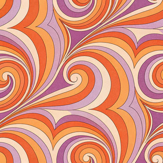 Groovy Time Pattern 1 Quilting Cotton Fabric