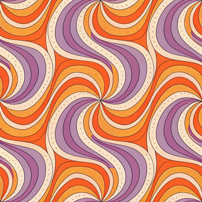 Groovy Time Pattern 21 Quilting Cotton Fabric