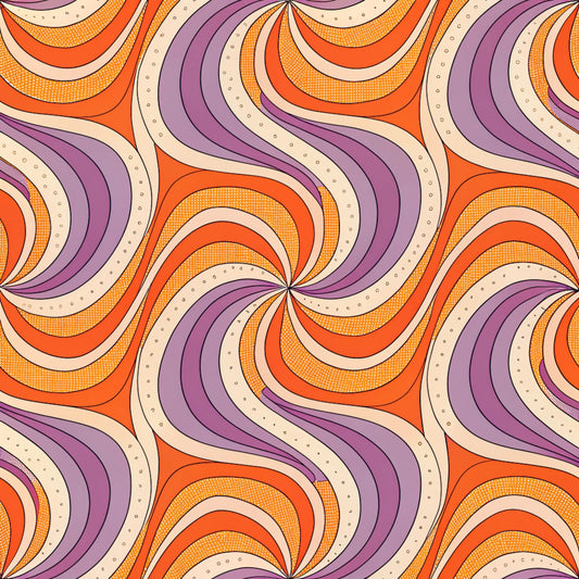 Groovy Time Pattern 21 Quilting Cotton Fabric