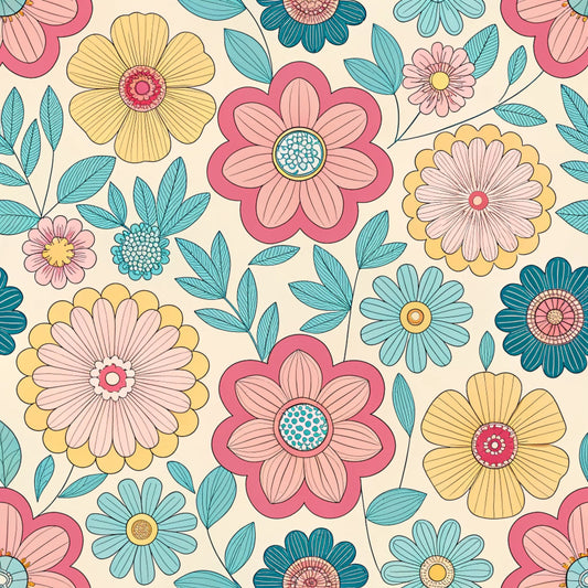 Groovy Time Pattern 24 Quilting Cotton Fabric