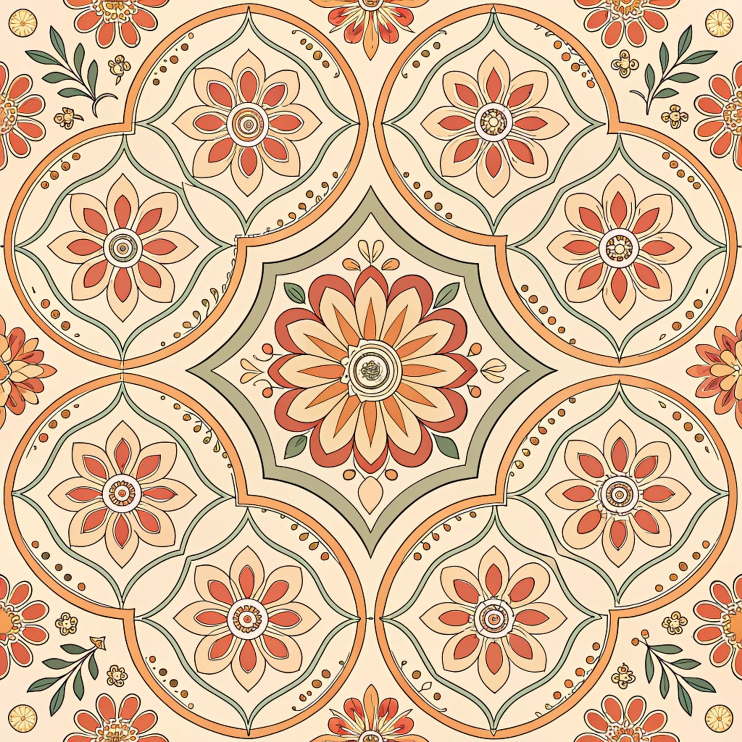 Groovy Time Pattern 7 Quilting Cotton Fabric