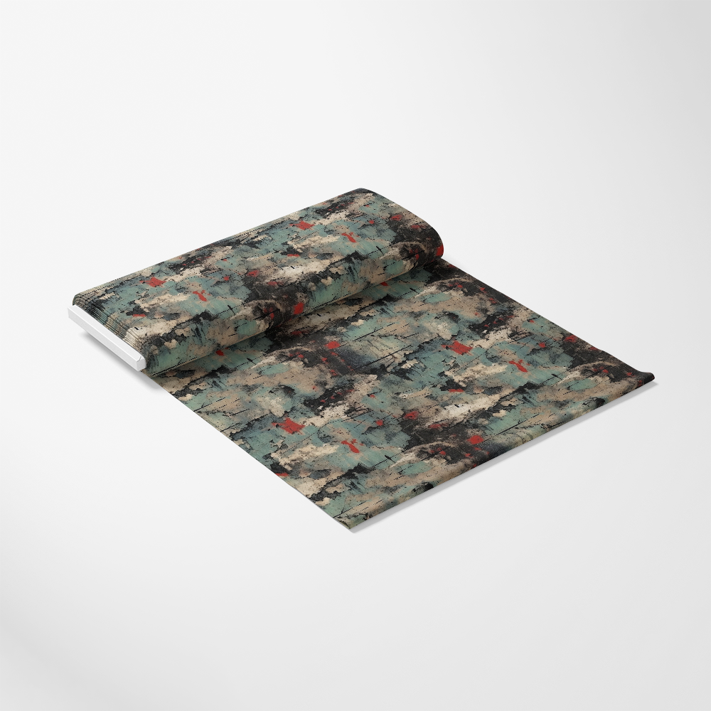 - Grunge Dry Paint Texture Pattern 11 Quilting Cotton Fabric  
- abstract  
- textured  
- multicolor  
- teal  
- black  
- red  
- beige  
- distressed  
- artistic  
- cotton  
- quilting fabric  
- rustic  
- worn  
- vintage style