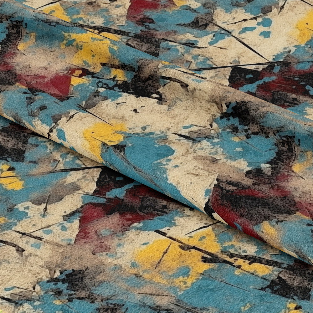 - Grunge Dry Paint Texture Pattern 3 Quilting Cotton Fabric  
- abstract  
- textured  
- multicolor  
- blue  
- yellow  
- red  
- beige  
- black  
- distressed  
- artistic  
- cotton  
- quilting  
- fabric  
- yardage