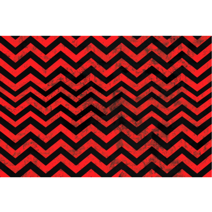 Grunge Red and Black Chevron Pattern Quilting Cotton Fabric